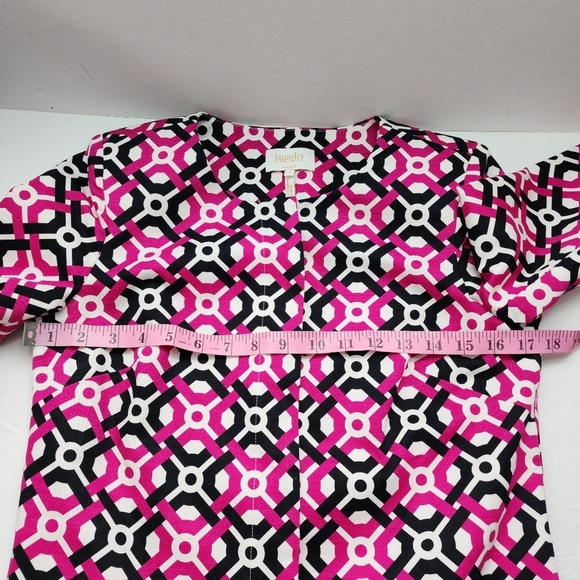 Laundry by Shelli Segal Blazer Jacket Geometric Print 2 - Picture 6 of 11